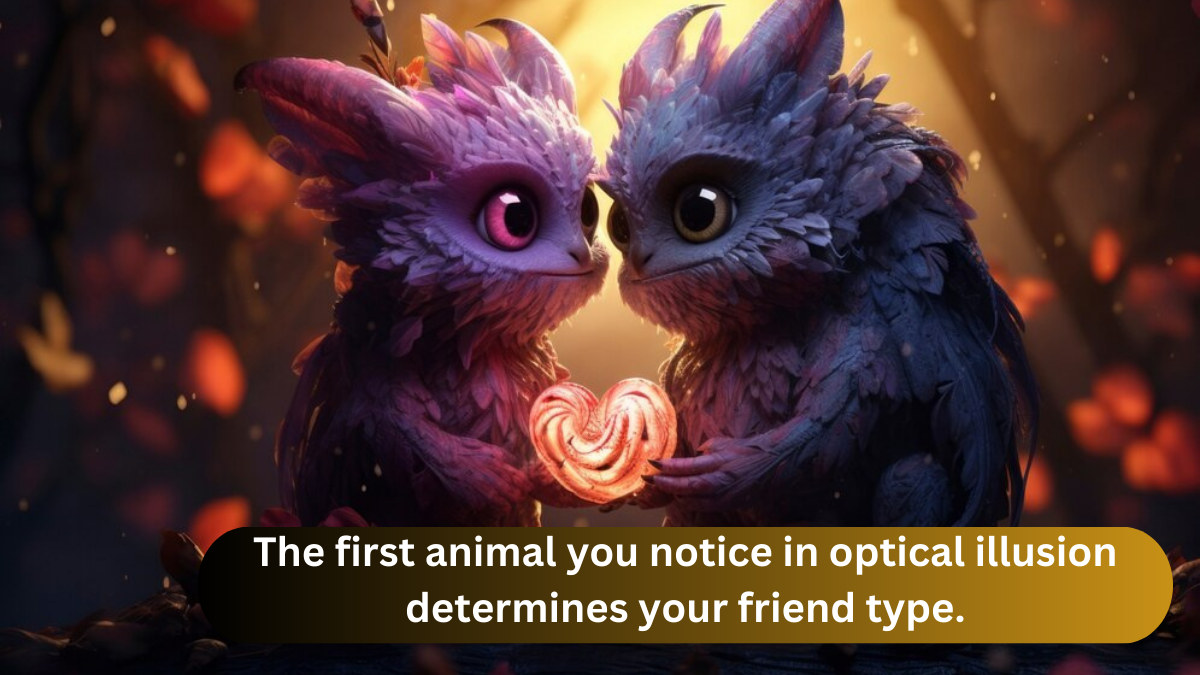 The first animal you notice in optical illusion determines your friend type.